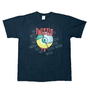 Vintage Twiztid ICP Music Band T-Shirt Mens Black Red Green Color Eyeball Large